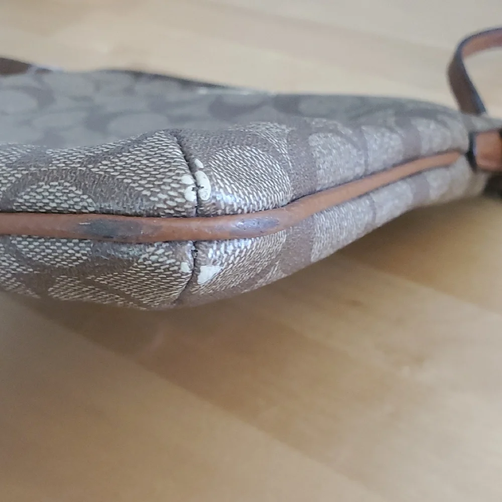 Coach Brown Monogram Canvas Crossbody/Shoulder Bag Project DIY Repair - Picture 3 of 15